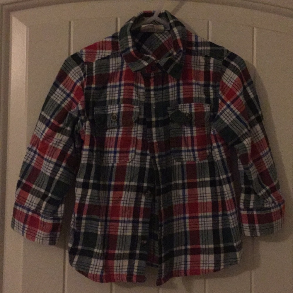 Boys long sleeve flannel shirt